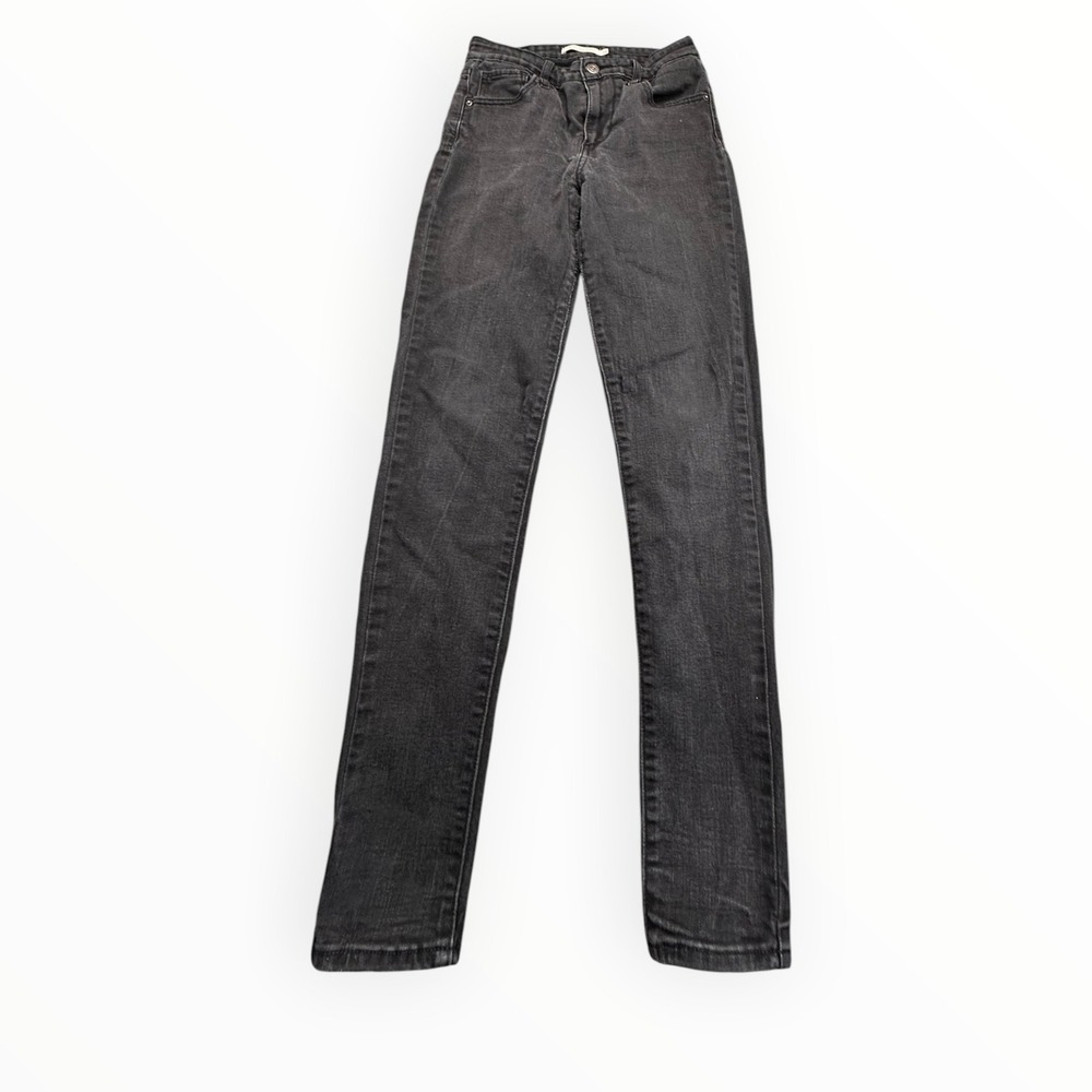 Levi's Jeans Womens‎ 26 Black 721 High Rise Skinny Faded Denim Stretch Pants